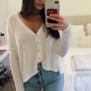 Urban outfitters waffle knit top